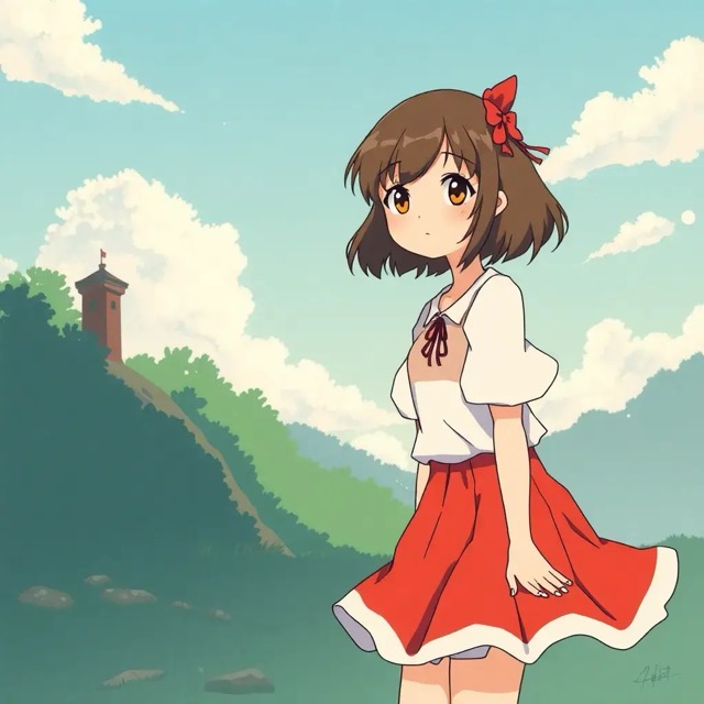 Studio Ghibli style character Studio Ghibli style character